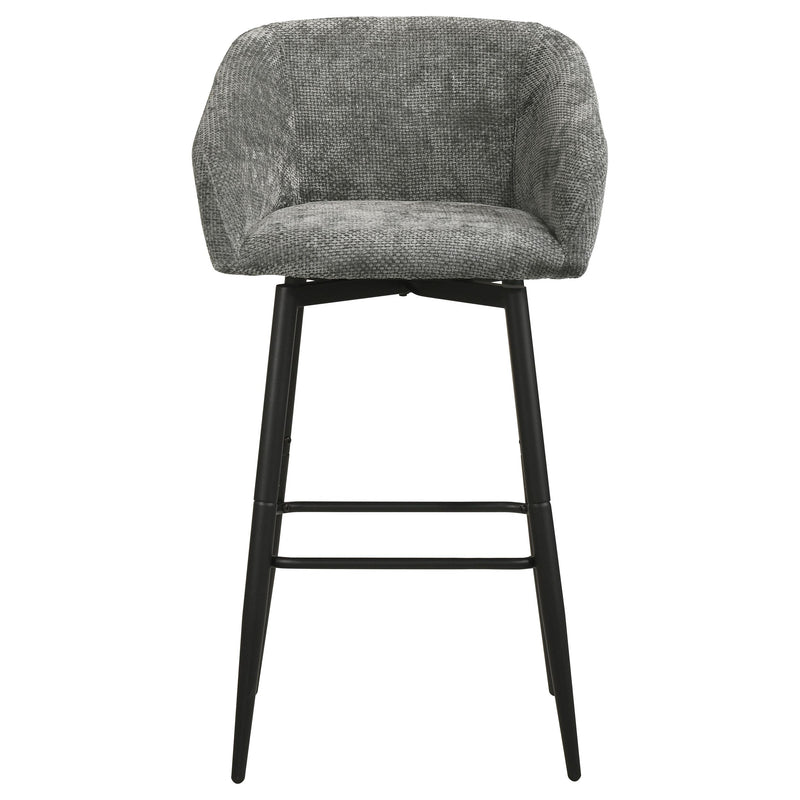 Rainer Fabric Upholstered Swivel Bar Chair Charcoal (Set of 2) - 182865CHR