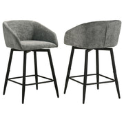 Rainer Fabric Upholstered Swivel Counter Height Chair Charcoal (Set of 2) - 190139CHR