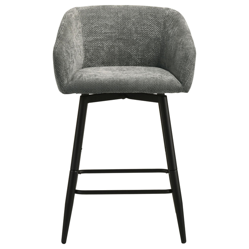Rainer Fabric Upholstered Swivel Counter Height Chair Charcoal (Set of 2) - 190139CHR