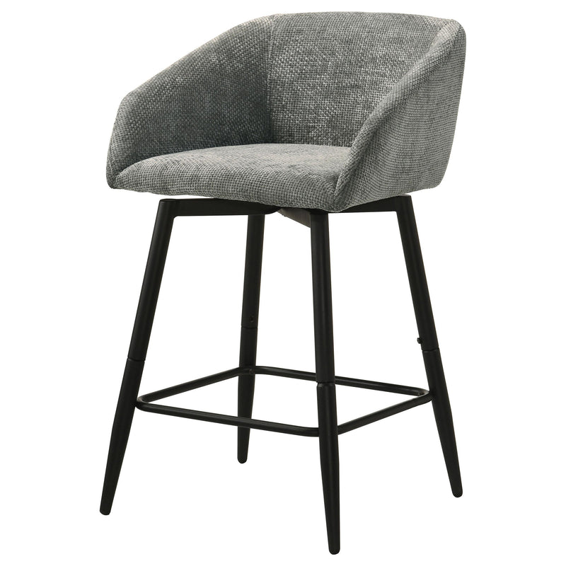 Rainer Fabric Upholstered Swivel Counter Height Chair Charcoal (Set of 2) - 190139CHR