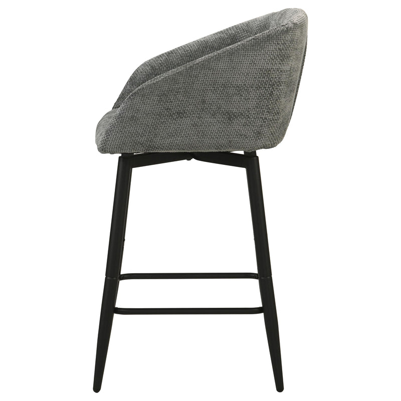 Rainer Fabric Upholstered Swivel Counter Height Chair Charcoal (Set of 2) - 190139CHR