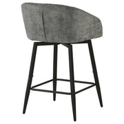 Rainer Fabric Upholstered Swivel Counter Height Chair Charcoal (Set of 2) - 190139CHR