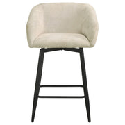 Rainer Fabric Upholstered Swivel Counter Height Chair Cream (Set of 2) - 190139CRM