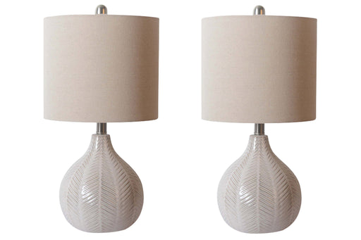 Rainermen 2-Piece Table Lamp Set in Off White - PKG010504