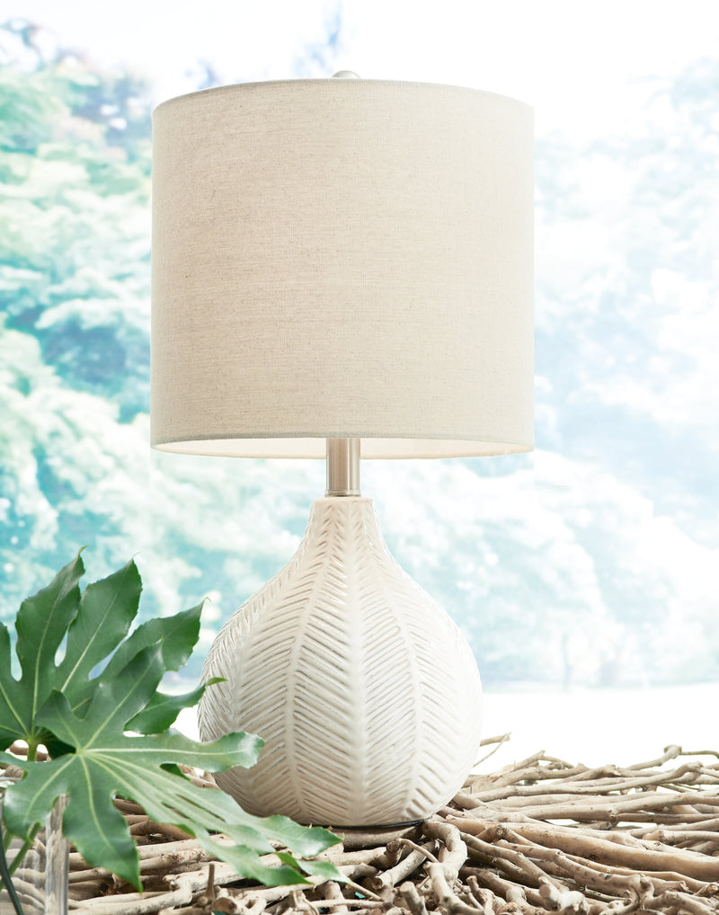 Rainermen 2-Piece Table Lamp Set in Off White - PKG010504