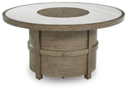 Rainier Ranch Beige Fire Pit Table - P701-776