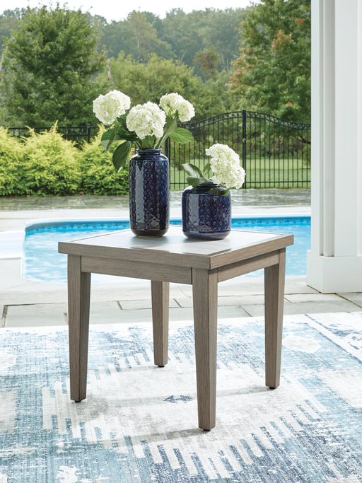 Rainier Ranch Brown/Beige Outdoor End Table - P701-702
