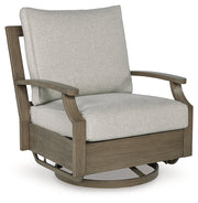 Rainier Ranch Outdoor Sofa and 2 Chairs with Coffee Table in Brown/Beige from Ashley - Luna Furniture