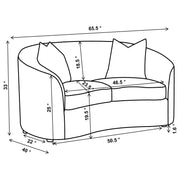 Rainn 2-piece Boucle Upholstered Sloped Arm Sofa Set Latte - 509171-S2