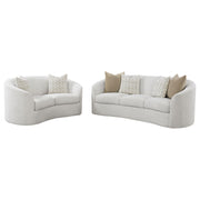 Rainn 2-piece Boucle Upholstered Sloped Arm Sofa Set Latte - 509171-S2