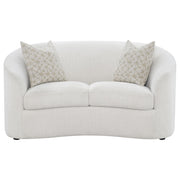 Rainn 2-piece Boucle Upholstered Sloped Arm Sofa Set Latte - 509171-S2
