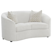 Rainn 3-piece Boucle Upholstered Sloped Arm Sofa Set Latte - 509171-S3