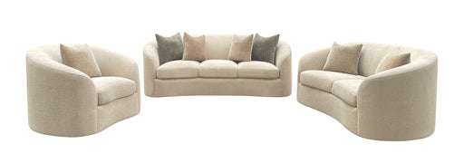 Rainn 3-piece Transitional Chenille Sofa Loveseat and Chair Set Camel - 511391-S3
