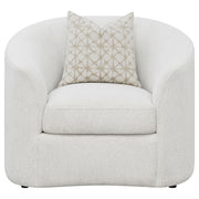 Rainn Boucle Upholstered Sloped Arm Accent Chair Latte - 509173