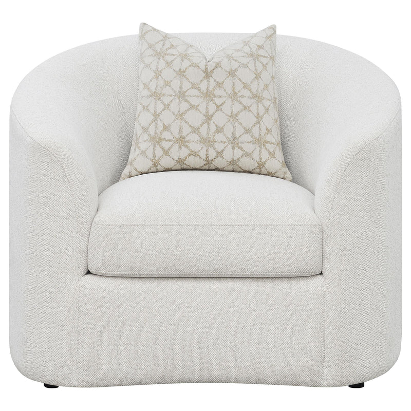 Rainn Boucle Upholstered Sloped Arm Accent Chair Latte - 509173