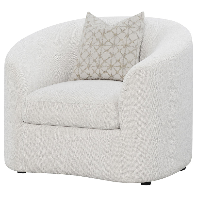 Rainn Boucle Upholstered Sloped Arm Accent Chair Latte - 509173