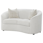 Rainn Boucle Upholstered Sloped Arm Loveseat Latte - 509172