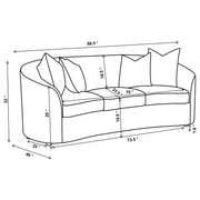 Rainn Boucle Upholstered Sloped Arm Sofa Latte - 509171
