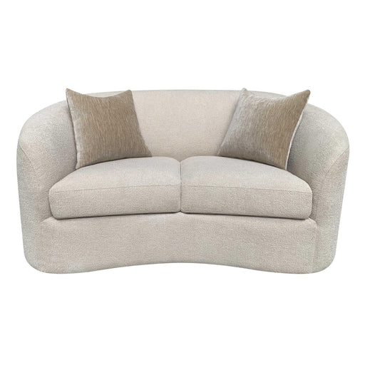 Rainn Transitional Chenille Sloped Arm Loveseat Camel - 511392