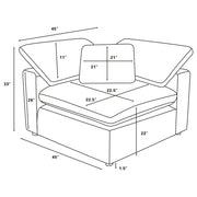 Raleigh 5-piece Boucle Upholstered Modular Sectional Ivory - 551751-SETB