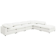 Raleigh 6-piece Boucle Upholstered Modular Sectional Ivory - 551751-SET