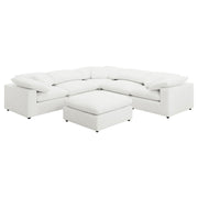 Raleigh 6-piece Boucle Upholstered Modular Sectional Ivory - 551751-SETA