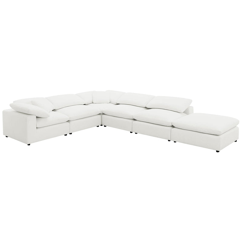 Raleigh Boucle Upholstered Armless Chair Ivory - 551751