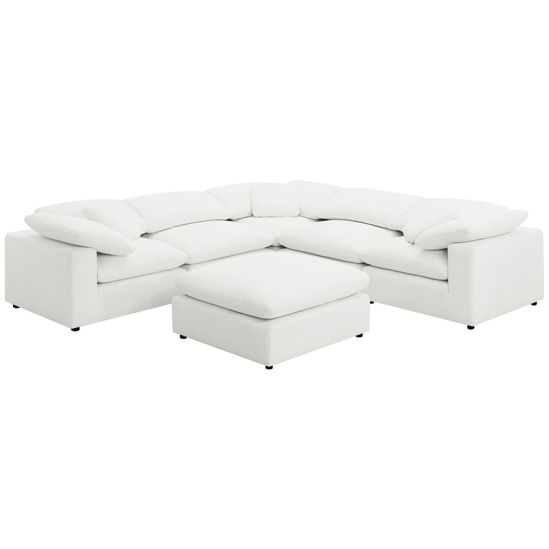 Raleigh Boucle Upholstered Armless Chair Ivory - 551751