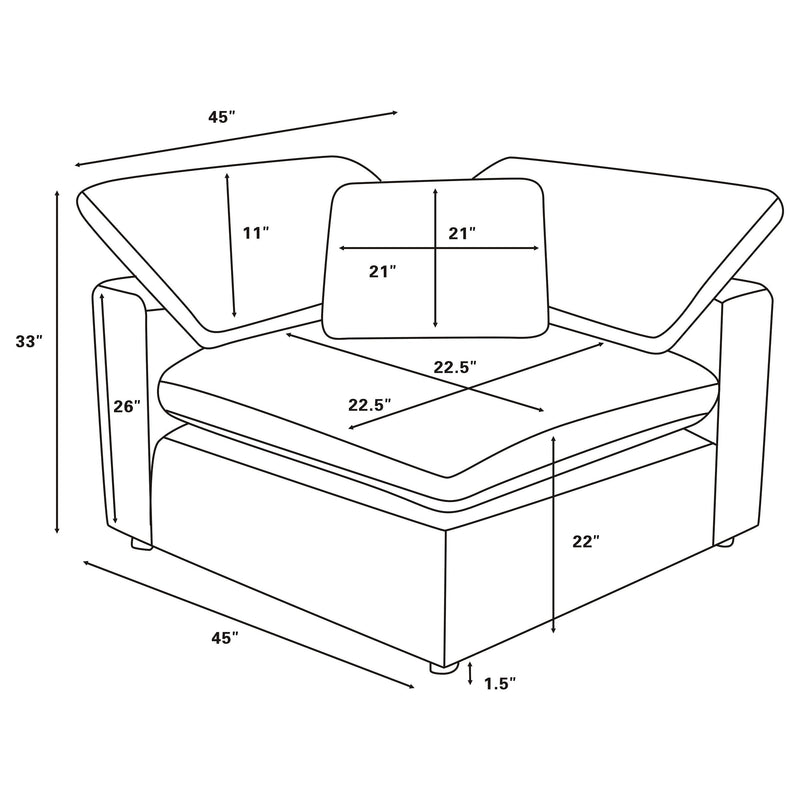 Raleigh Boucle Upholstered Corner Chair Grey - 551755