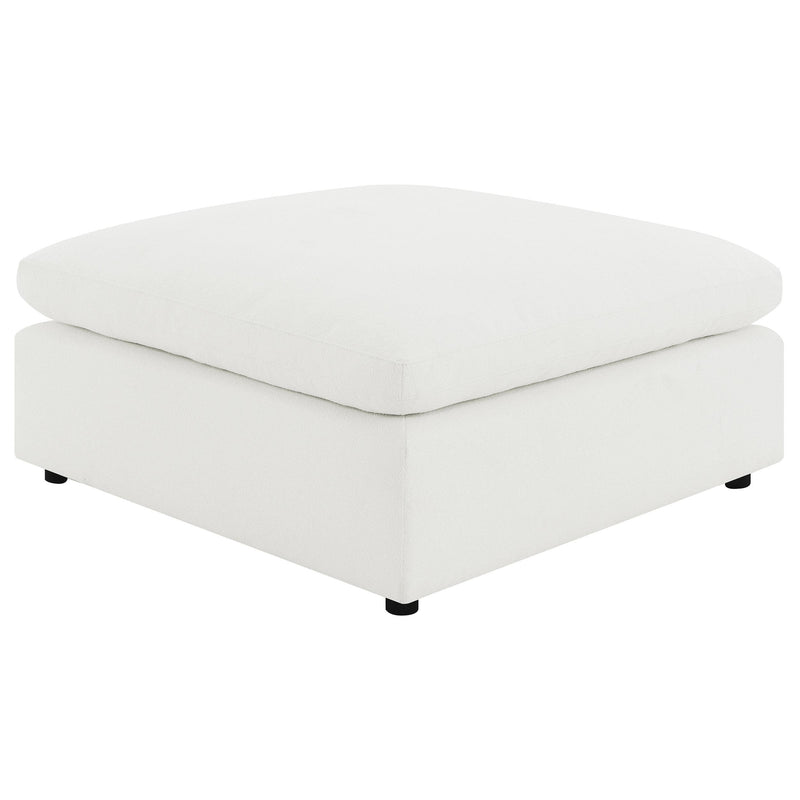 Raleigh Boucle Upholstered Ottoman Ivory - 551753