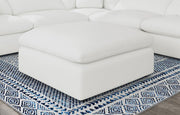 Raleigh Boucle Upholstered Ottoman Ivory - 551753