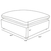 Raleigh Boucle Upholstered Ottoman Ivory - 551753