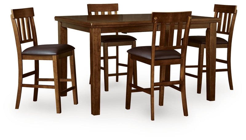 Ralene Counter Height Dining Table and 4 Barstools - D594D11