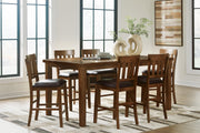 Ralene Counter Hight Dining Table and 6 Barstools - D594D13