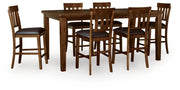 Ralene Counter Hight Dining Table and 6 Barstools - D594D13