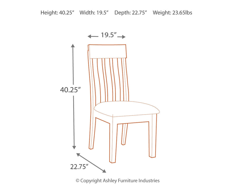 Ralene Dining Table and 6 Chairs in Medium Brown - PKG002060