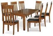 Ralene Dining Table and 8 Chairs in Medium Brown - PKG002061