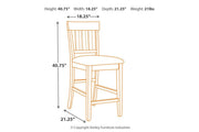 Ralene Medium Brown Counter Height Bar Stool (Set of 2) - Gate FurnitureBarstool
