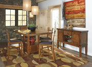 Ralene Medium Brown Counter Height Bar Stool (Set of 2) - D594-124X2