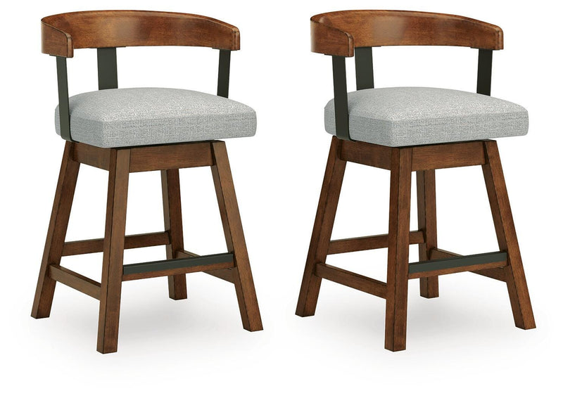 Ralene Medium Brown Counter Height Barstool, Set of 2 - D594-224