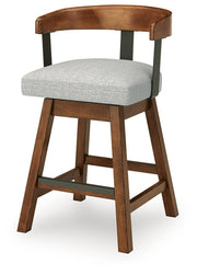 Ralene Medium Brown Counter Height Barstool, Set of 2 - D594-224