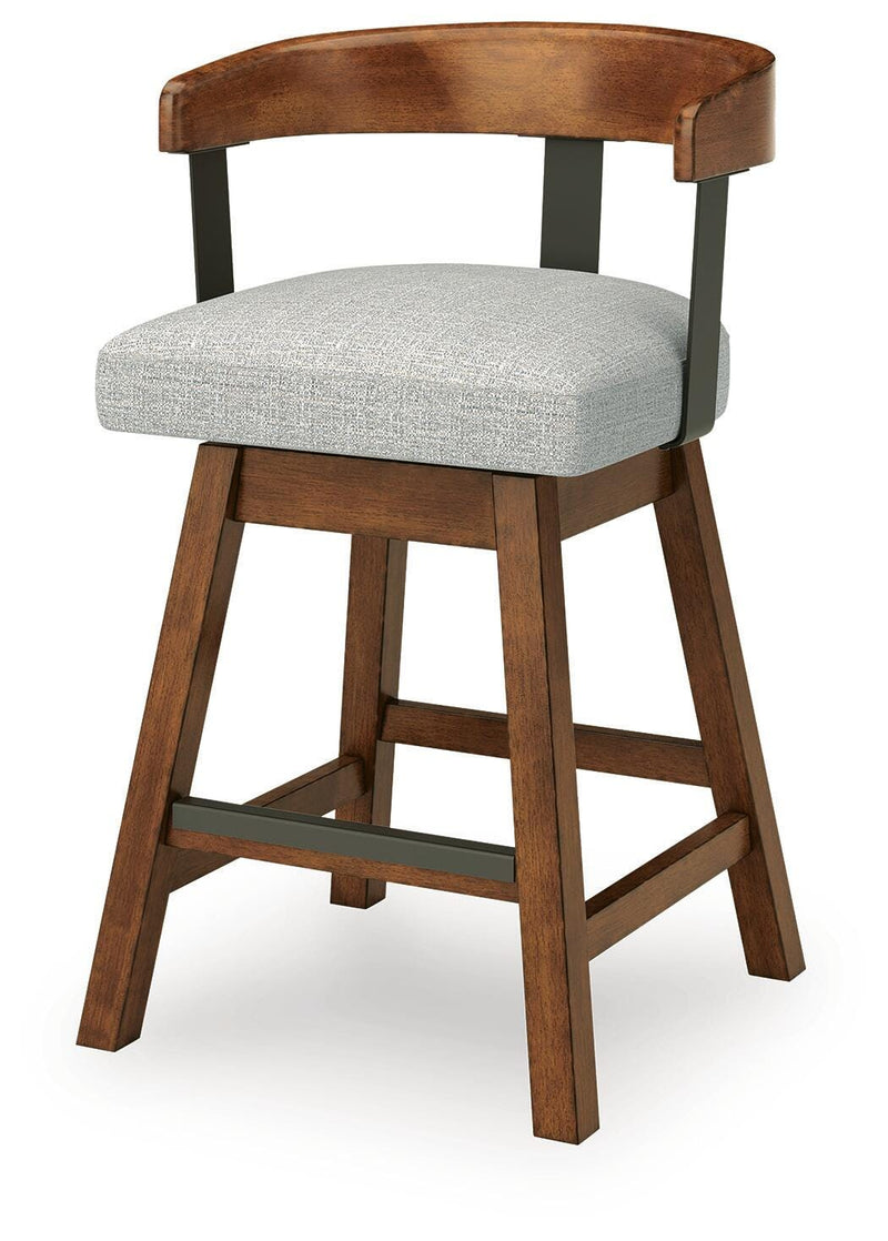 Ralene Medium Brown Counter Height Barstool, Set of 2 - D594-224
