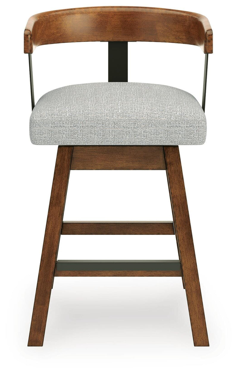 Ralene Medium Brown Counter Height Barstool (Set of 2) - D594-224X2