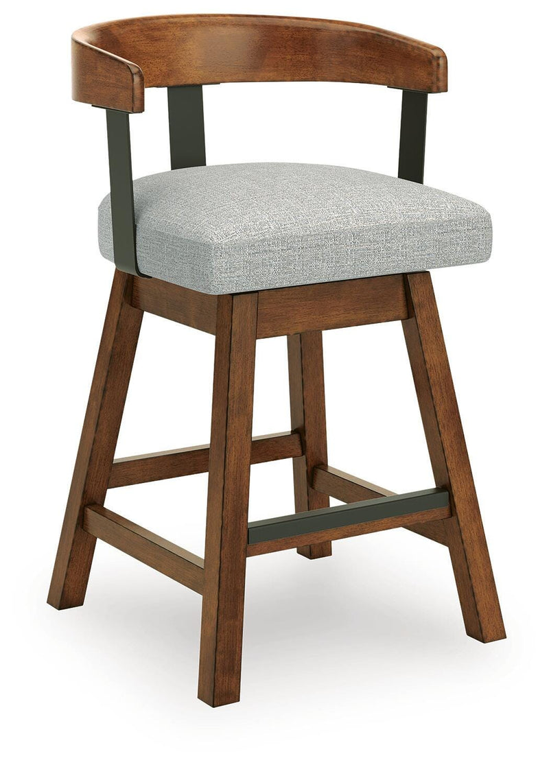 Ralene Medium Brown Counter Height Barstool (Set of 2) - D594-224X2