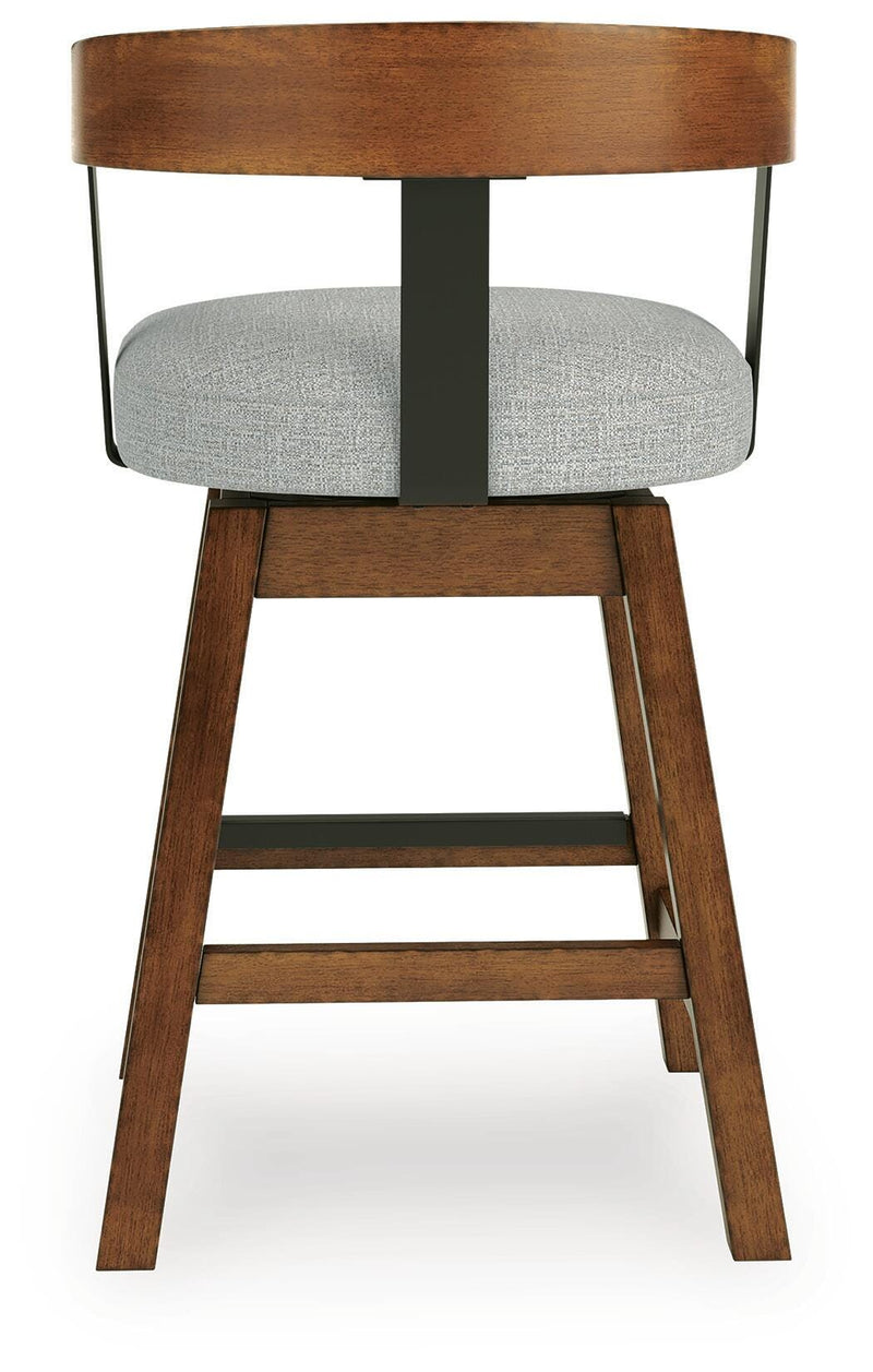 Ralene Medium Brown Counter Height Barstool (Set of 2) - D594-224X2