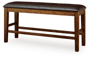 Ralene Medium Brown Counter Height Dining Bench - D594-09
