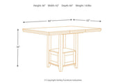 Ralene Medium Brown Counter Height Dining Extension Table - Gate FurnitureCounter Height Table