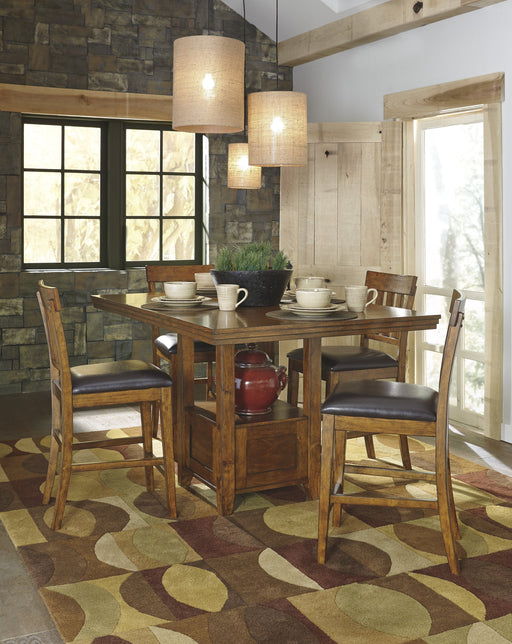 Ralene Medium Brown Counter Height Set - Gate FurnitureCounter Height Set