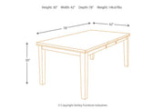 Ralene Medium Brown Dining Extension Table - Gate FurnitureDining Table