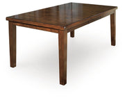 Ralene Medium Brown Dining Table and 2 Chairs and Bench - D594D8